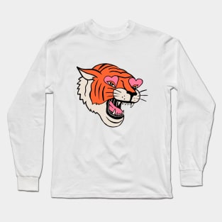 Tiger Heart Eyes Long Sleeve T-Shirt